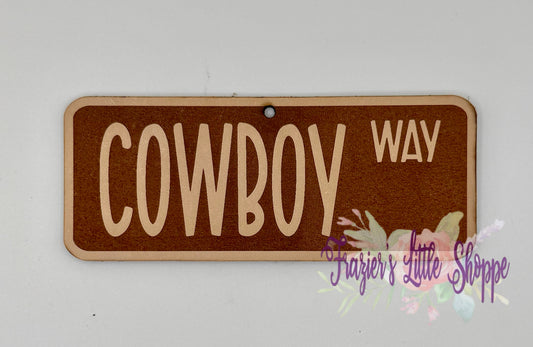 Cowboy Way leather freshie blank