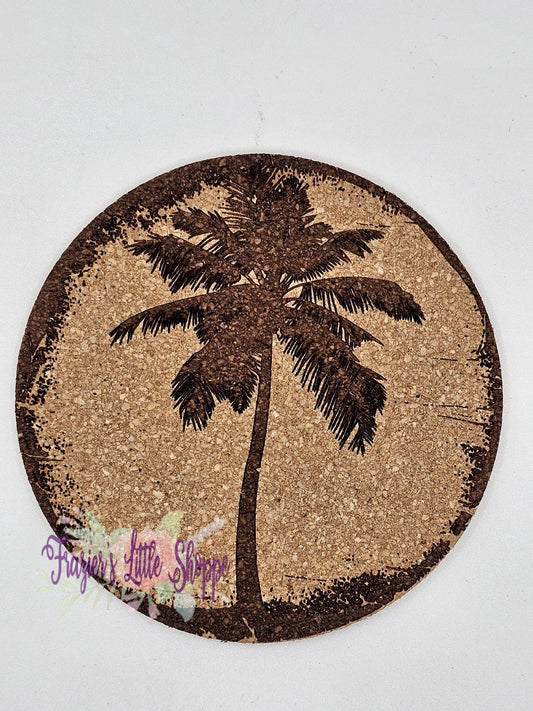 Palm tree Cork Coasters