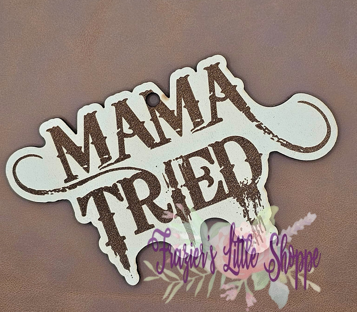 Mama Tried leather freshie blank (unscented)