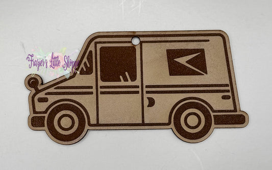 Mail Truck freshie blank (unscented)
