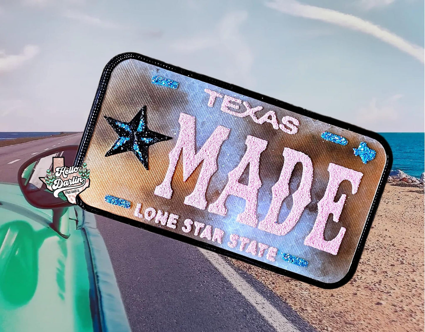 XL rounded Rectangle License plate inserts