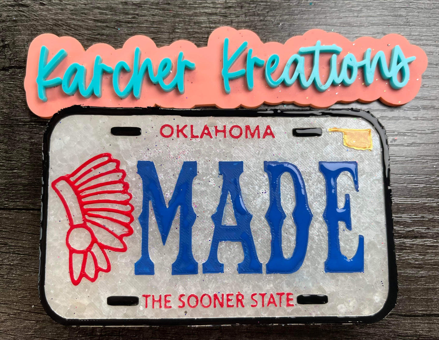XL rounded Rectangle License plate inserts