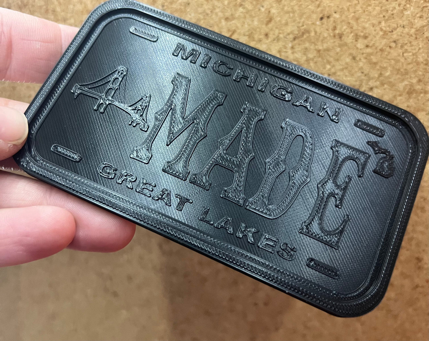 XL rounded Rectangle License plate inserts