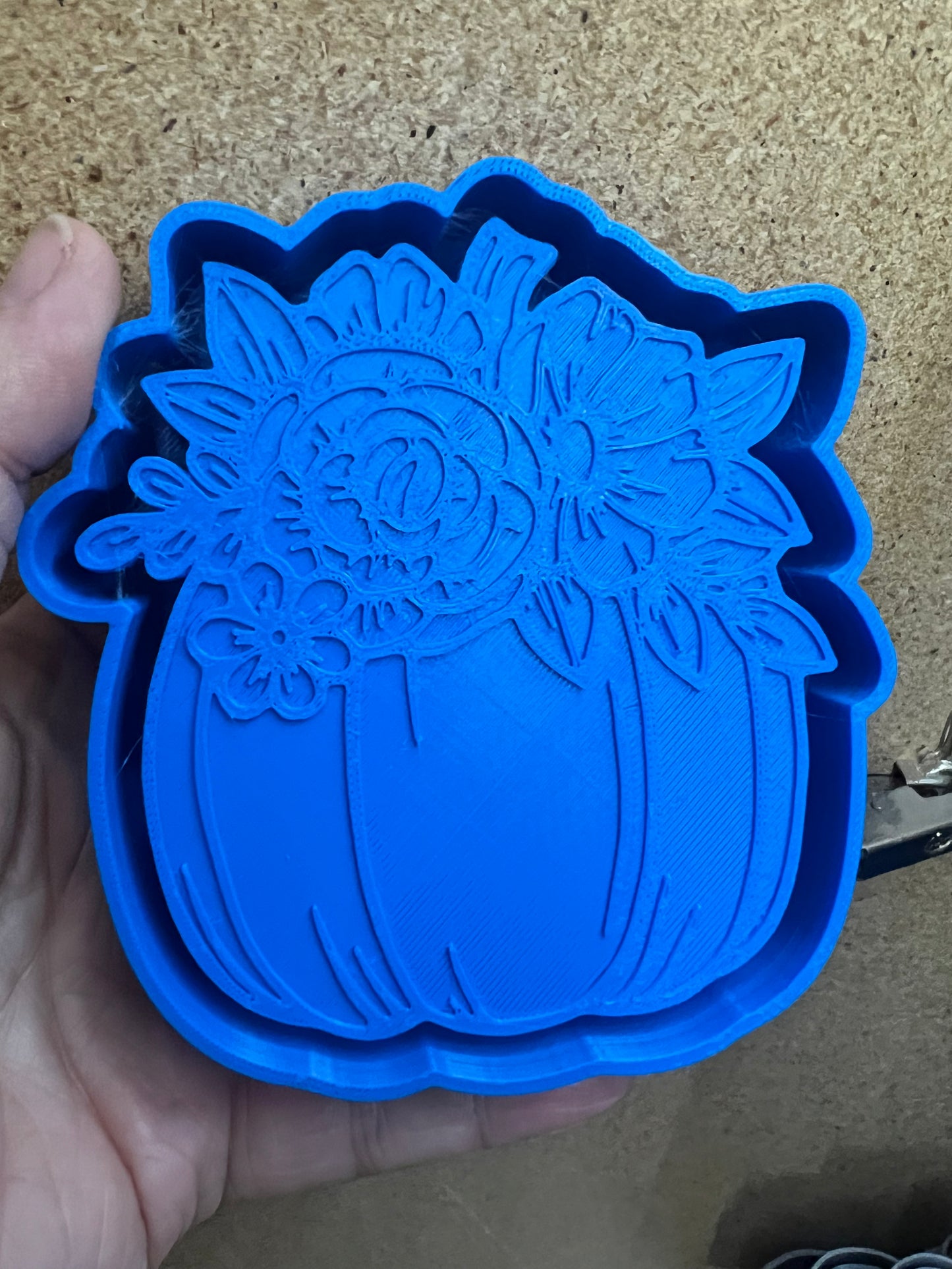 {Pumpkin with flowers} Silicone Mold