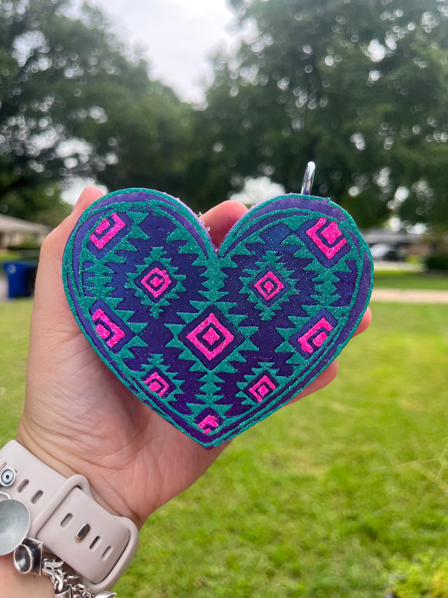 {Aztec heart} All Freshie Sizes