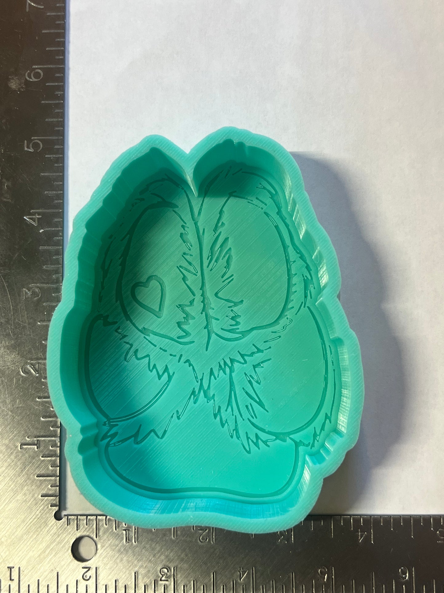 {Paw print w a heart} DBD Silicone Mold