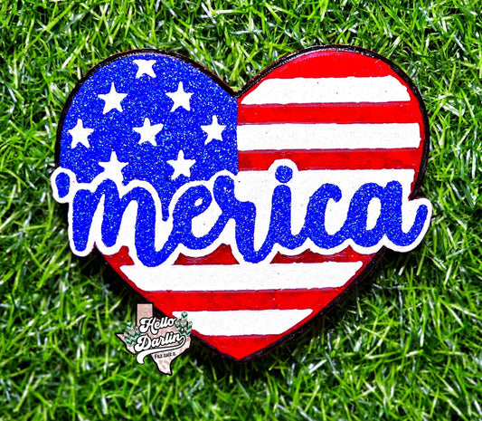 {‘merica heart} Silicone Mold