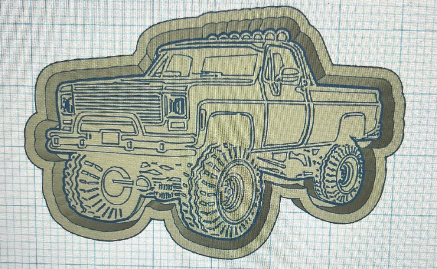 {mud truck} Silicone Mold