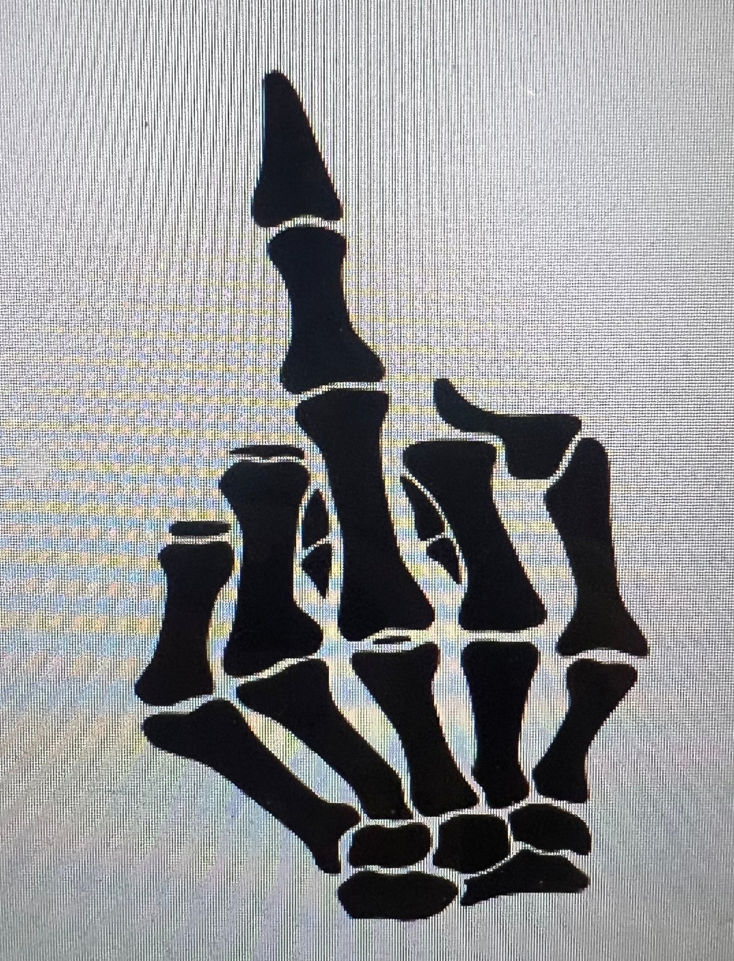 {skeleton middle finger} Silicone Mold