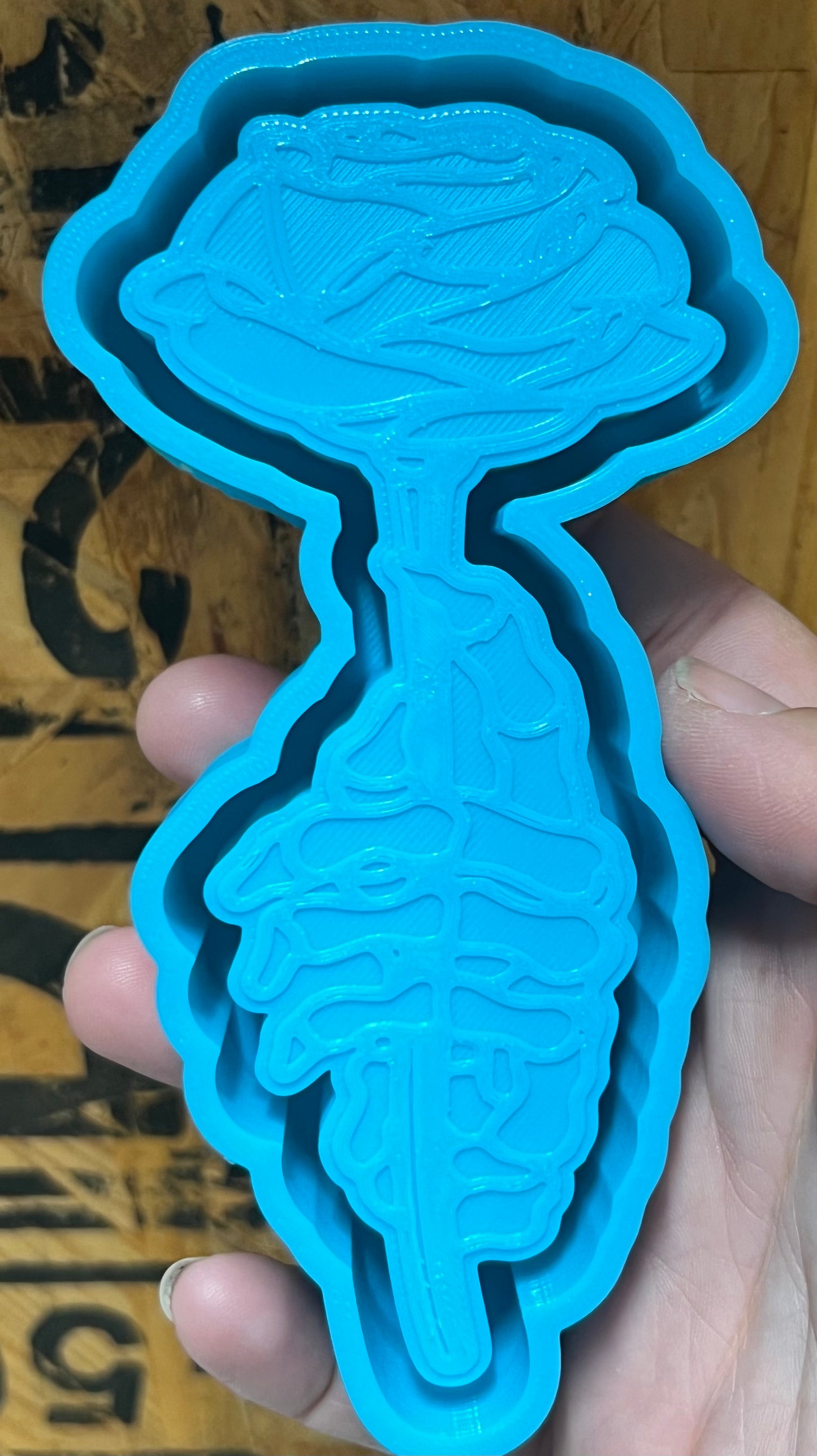 {skeleton hand w rose} Silicone Mold