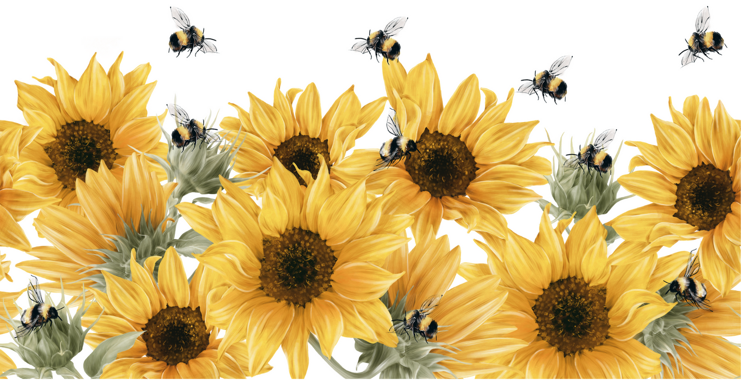 {sunflower and bees} Sublimation Tumblers