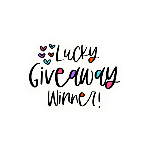 giveaway winner stickers