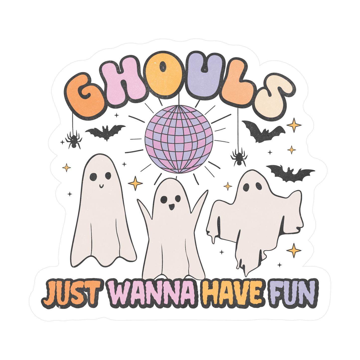 retro Halloween stickers