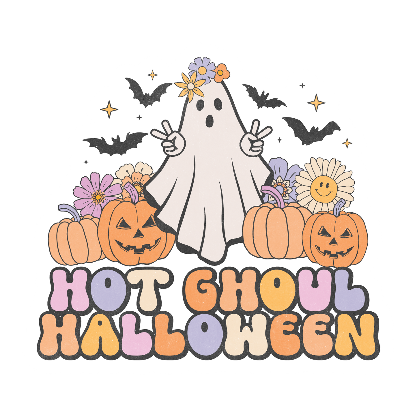retro Halloween stickers