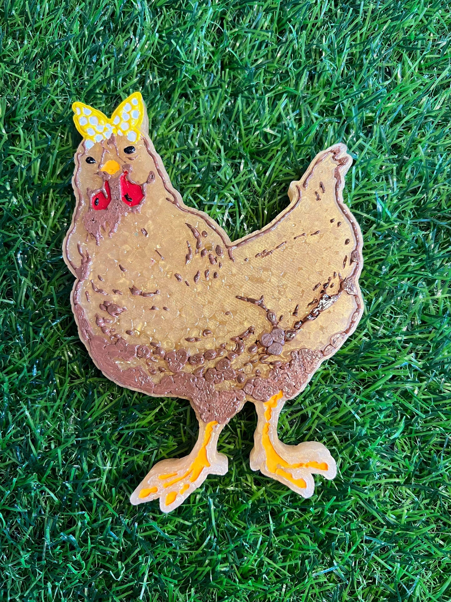 {Chicken with Bow} Silicone Mold