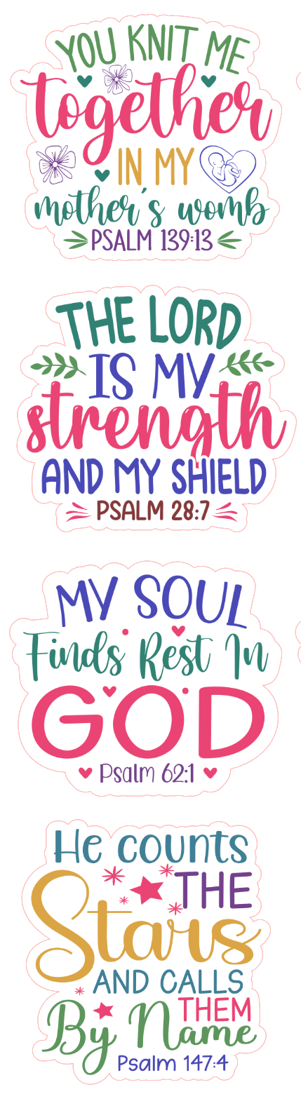Bible verse quotes stickers