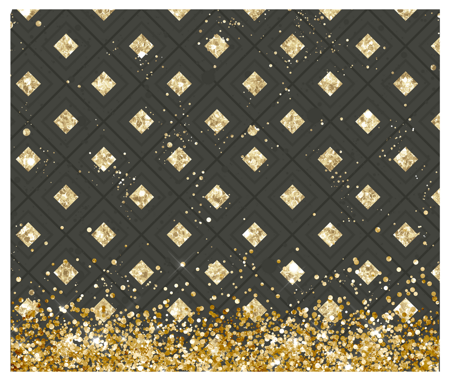 { Gold diamond } Sublimation Tumblers