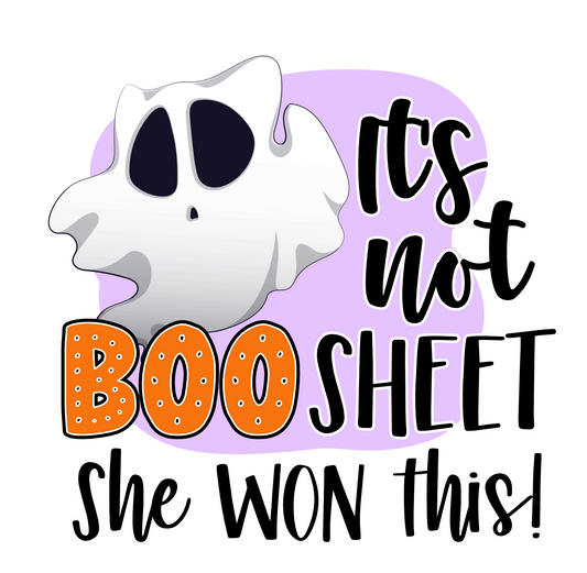 Boo Sheet she won stickers