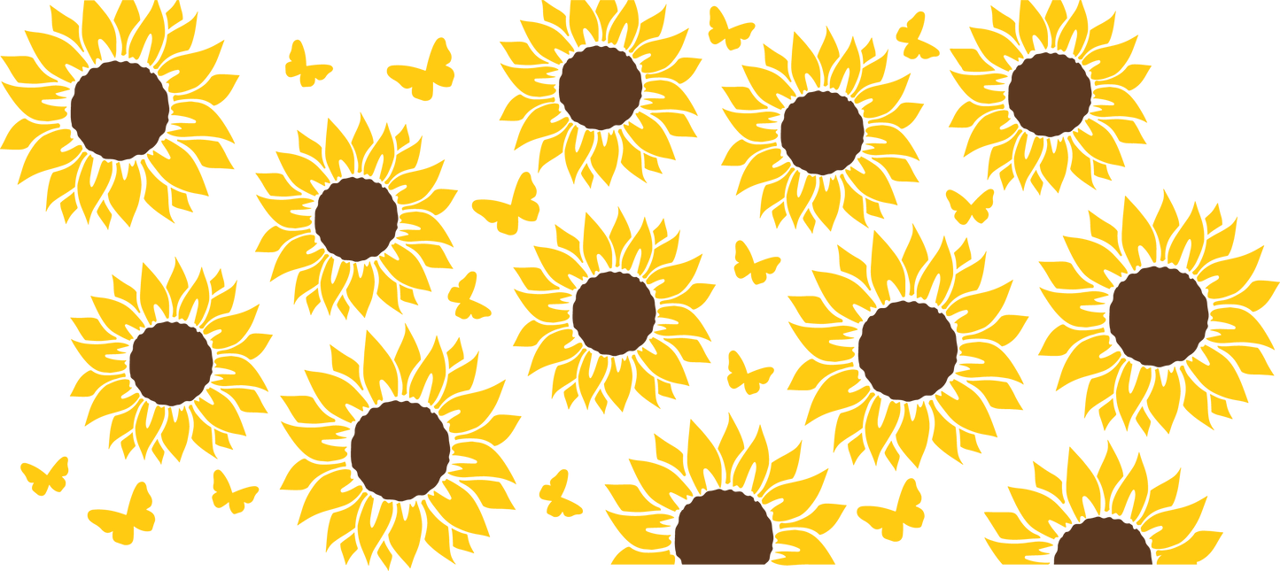 {sunflowers and butterflies} Sublimation Tumblers