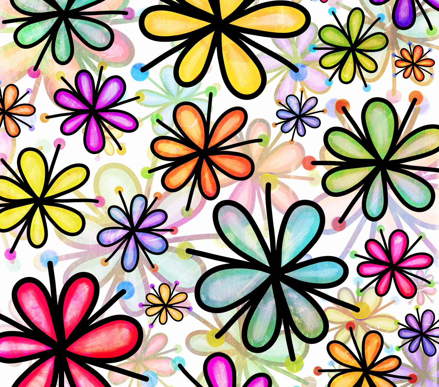 { Flower Doodles } Sublimation Tumblers