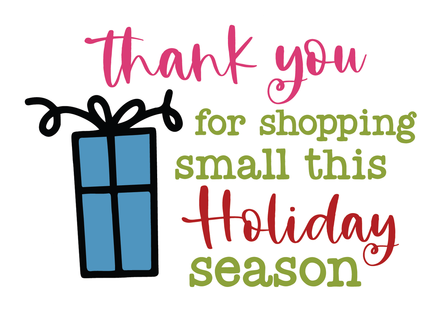merry mail small business stickers