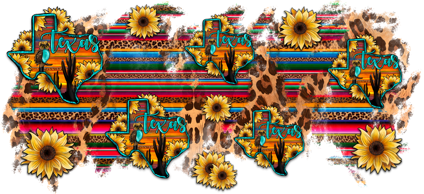 {texas and sunflower serape} Sublimation Tumblers