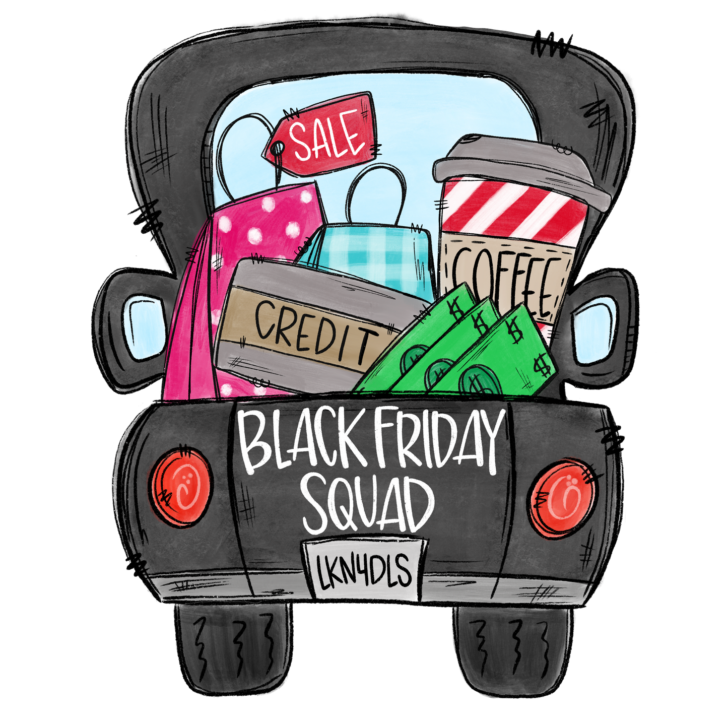 Black Friday Truck Cardstock