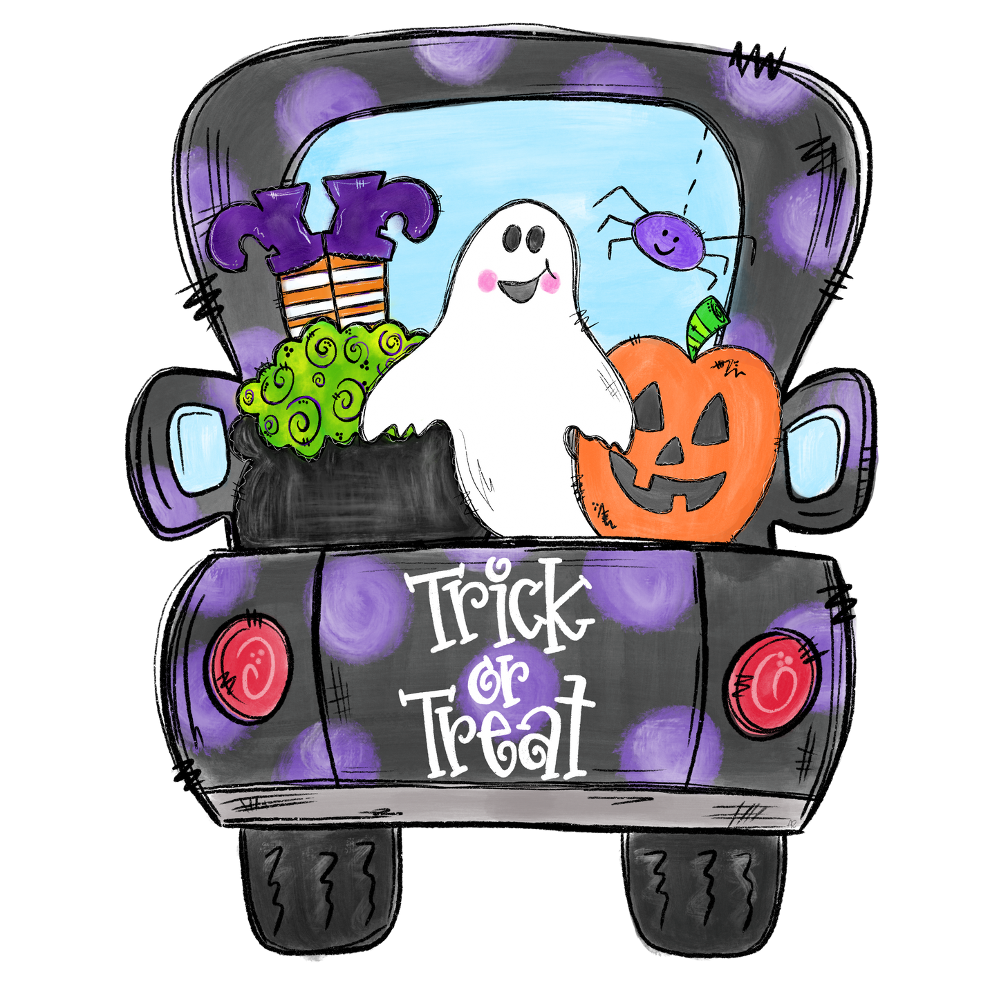 trick or treat truck cardstock