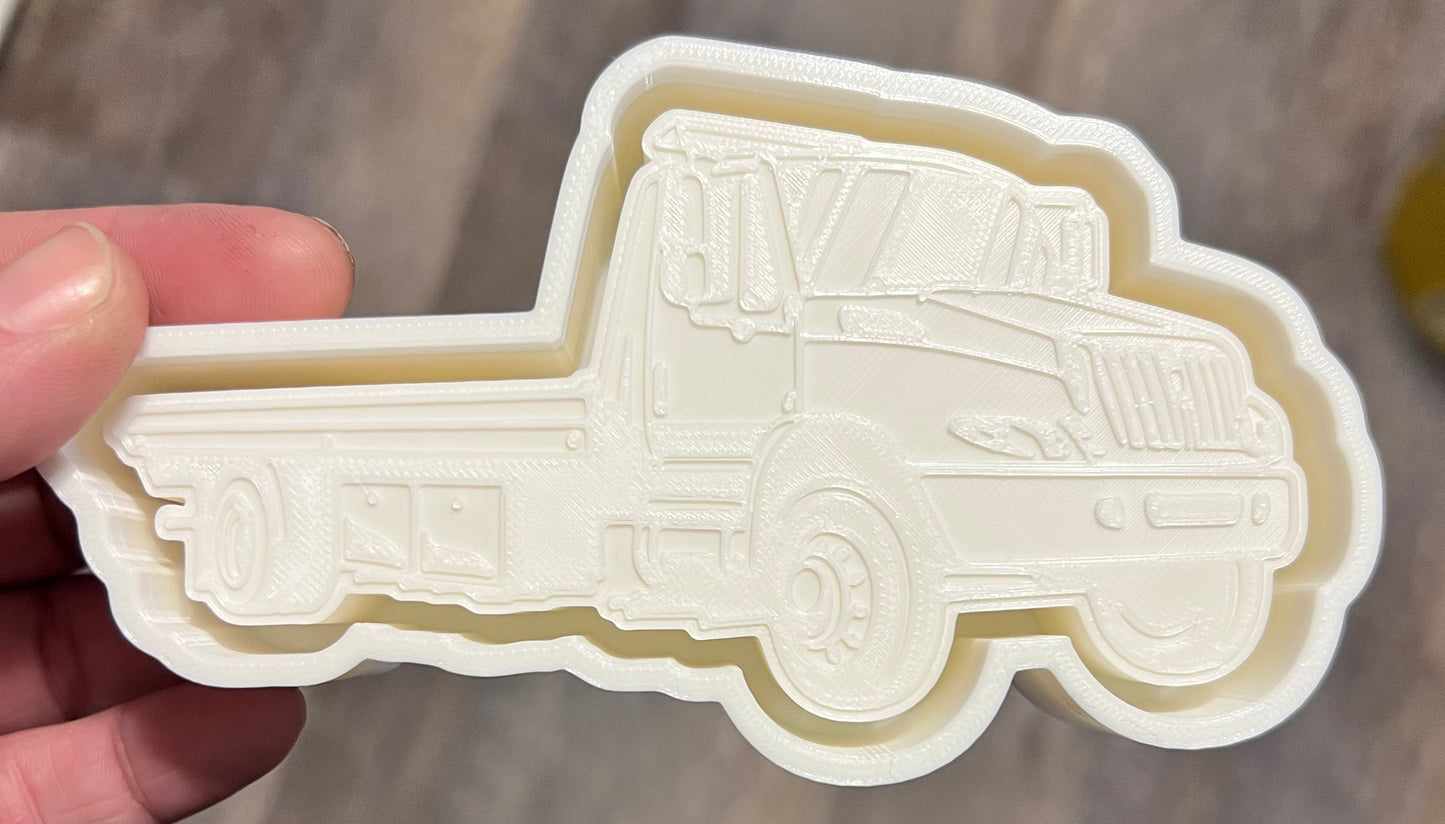 {flatbed tow truck} Silicone Mold