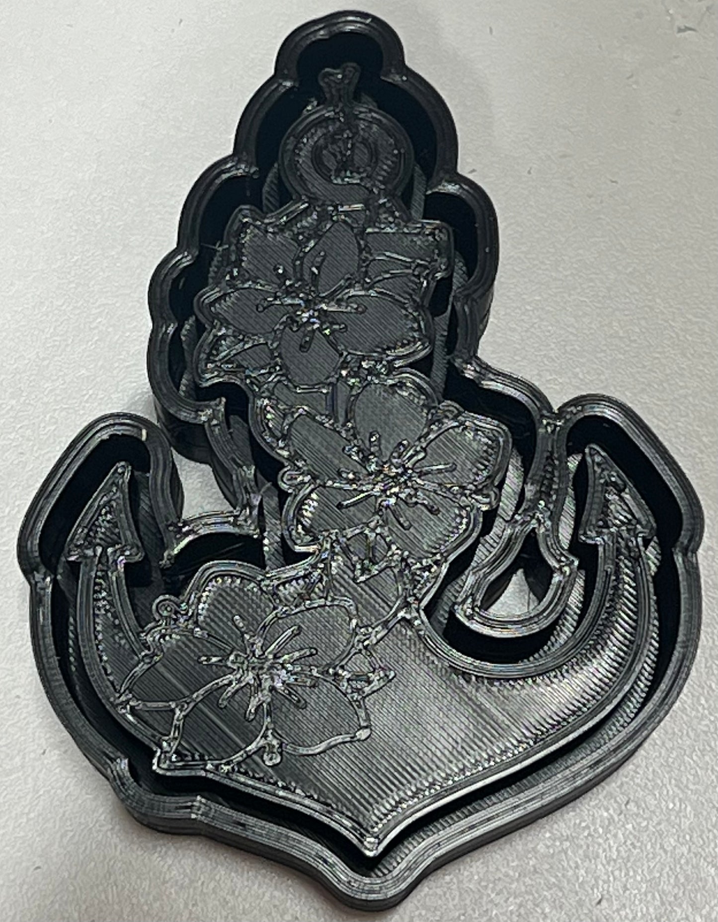 { anchor w flowers } Silicone Mold