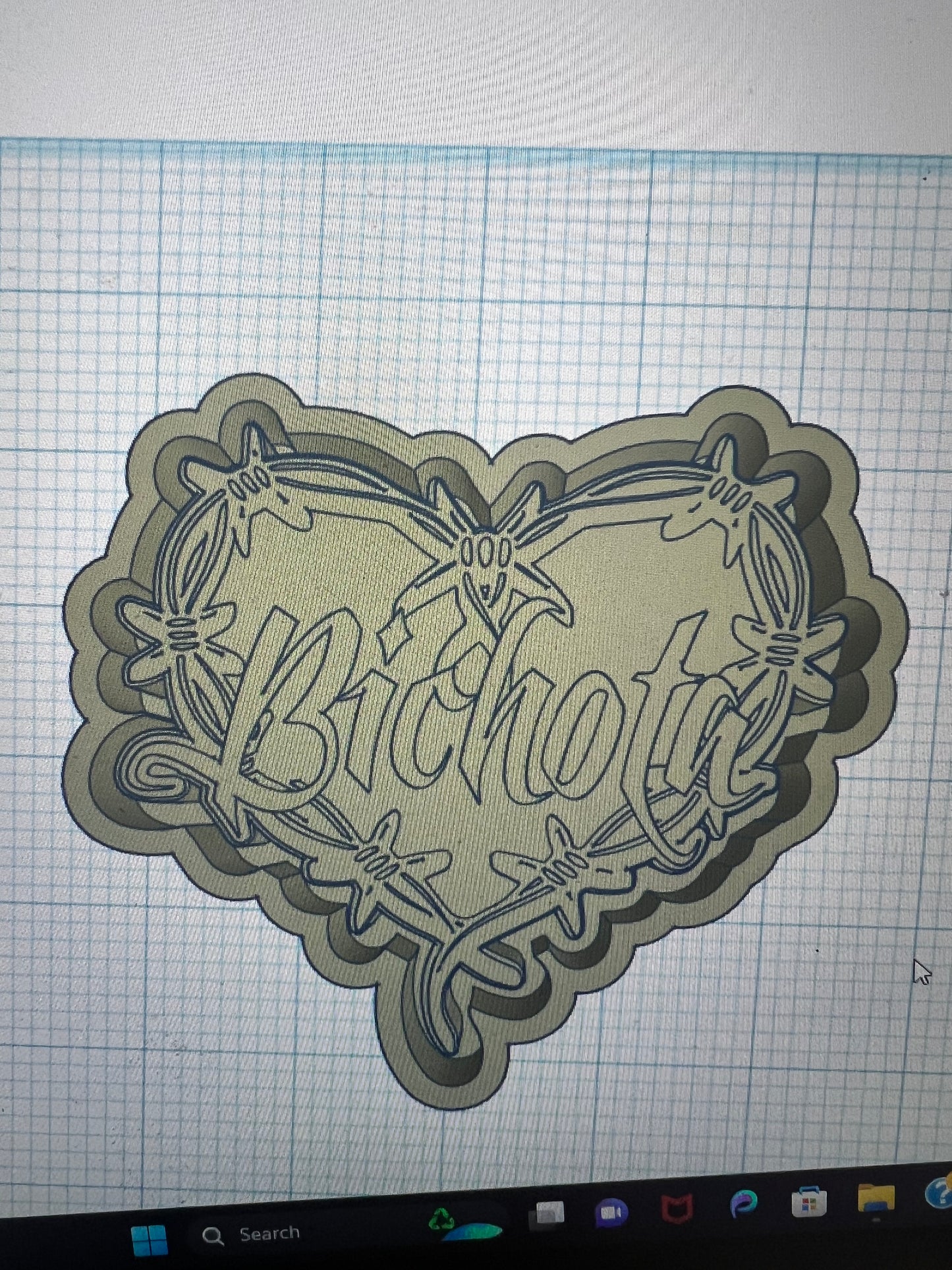 {barbwire heart} Silicone Mold