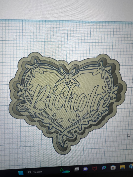 {barbwire heart} Silicone Mold