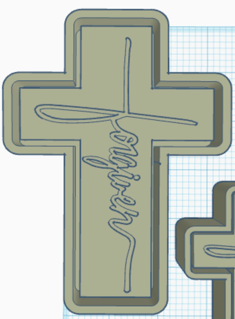 {forgiven cross} Silicone Mold
