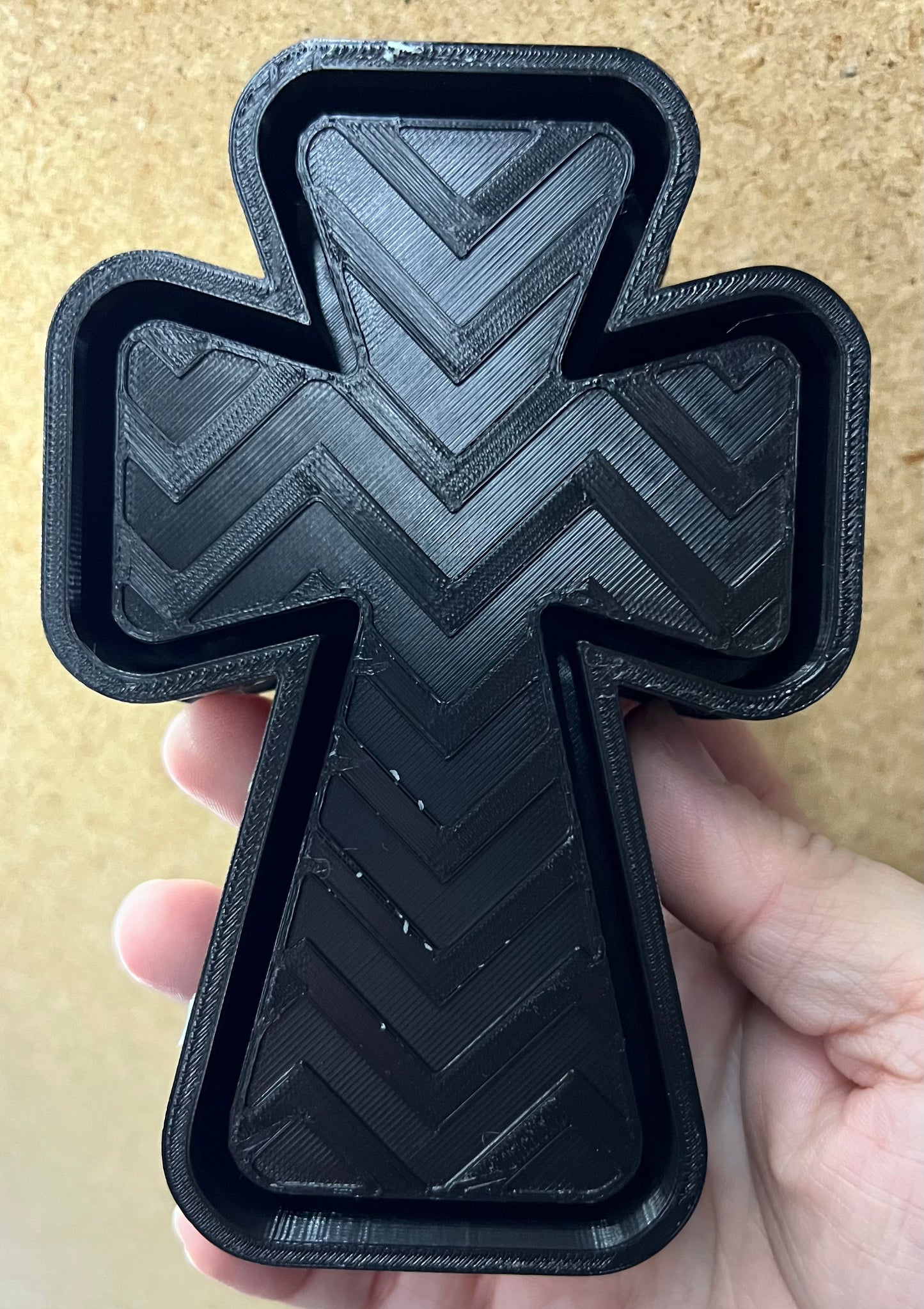 {chevron cross} Silicone Mold