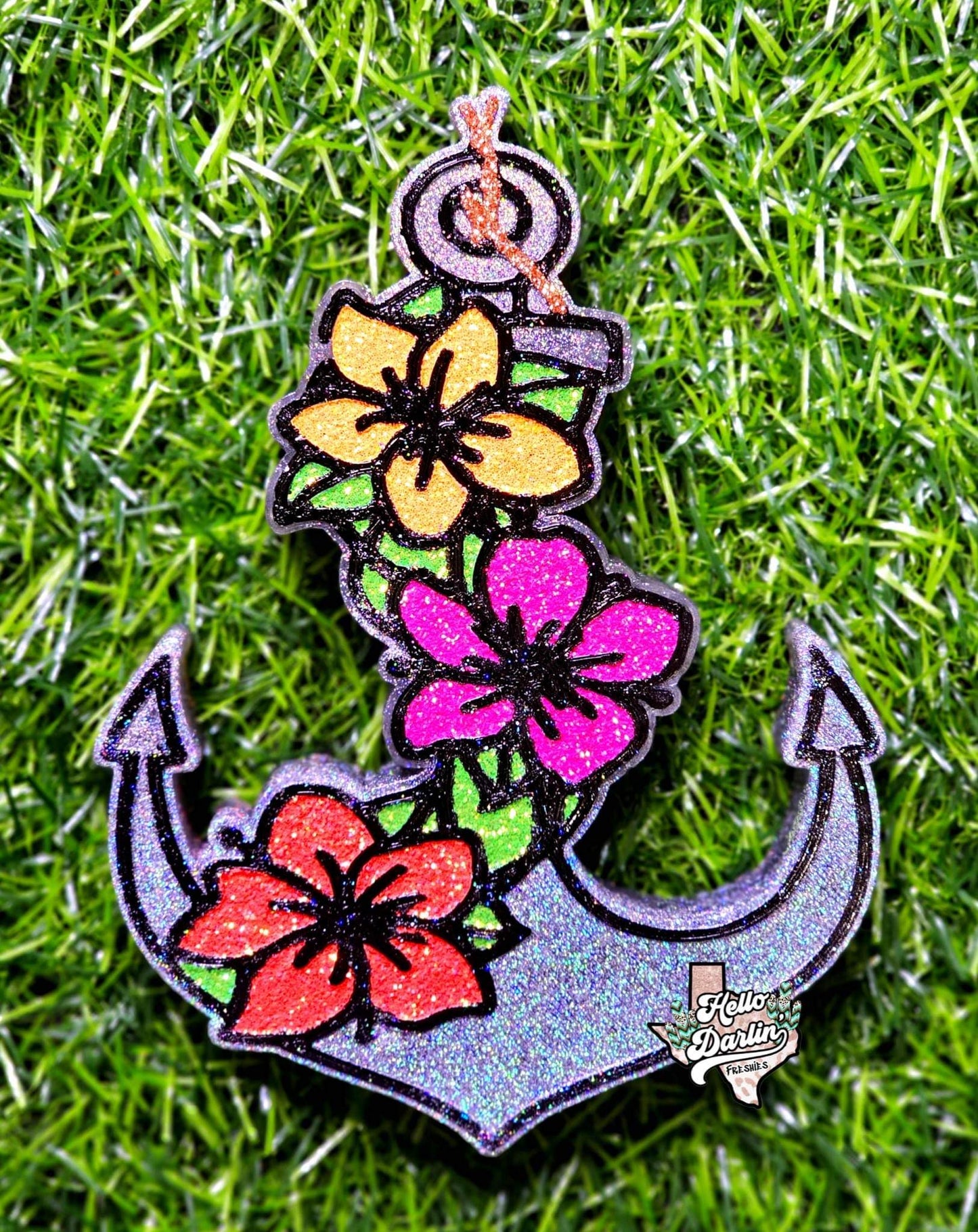 { anchor w flowers } Silicone Mold