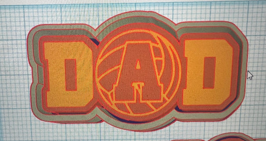 {volleyball dad} Silicone Mold