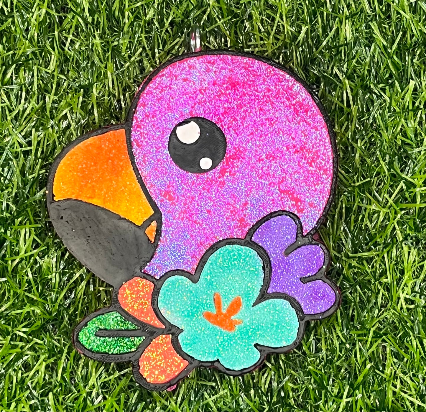 {cartoon flamingo} Large Freshie