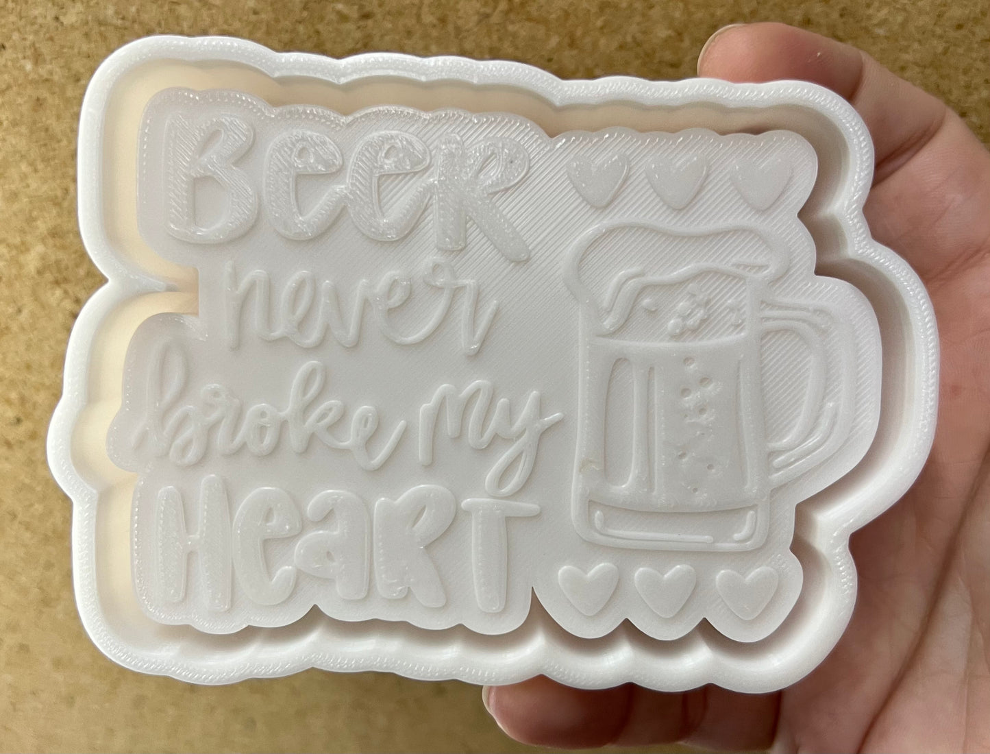 {beer never broke my heart} Silicone Mold