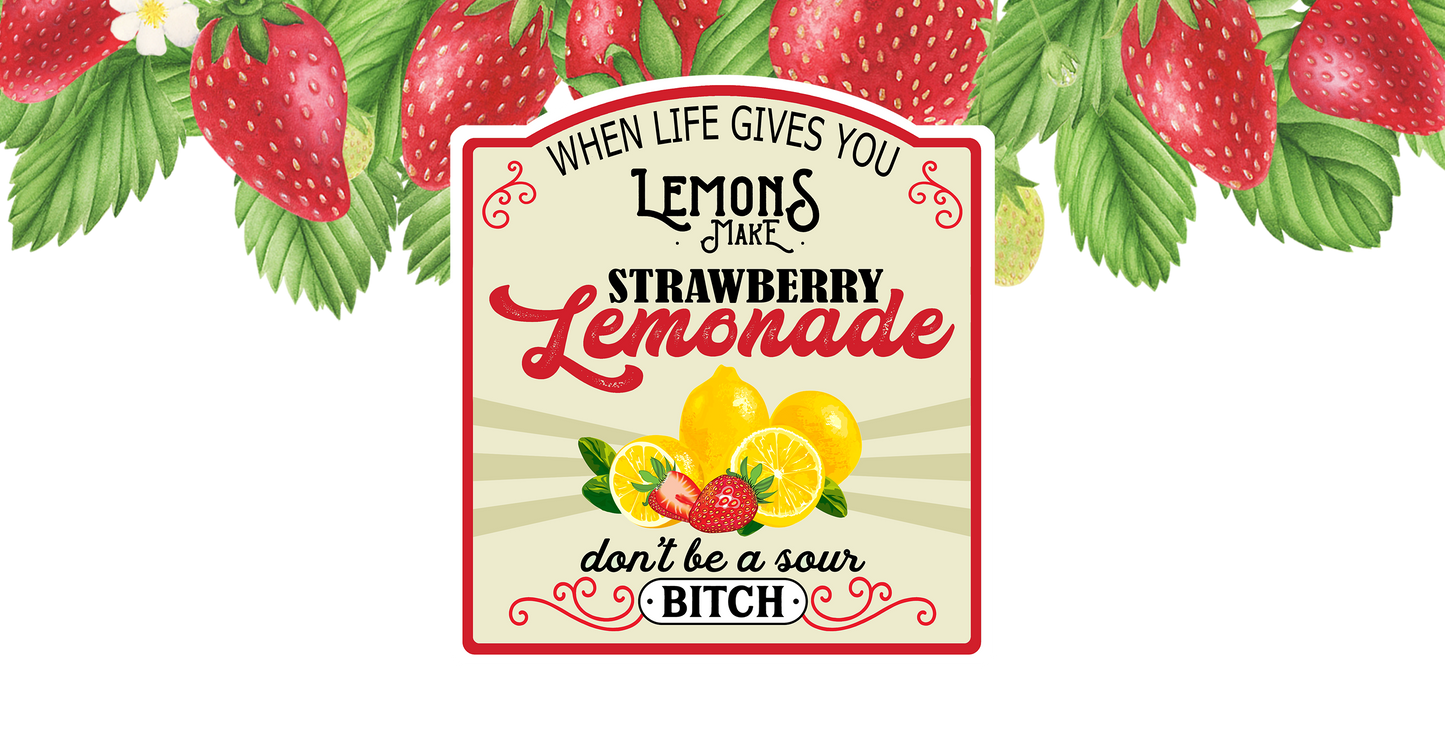 {Strawberry lemonade} Sublimation Tumblers