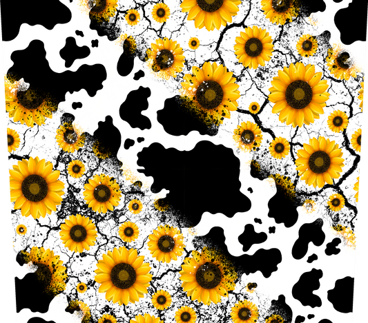 { Sunflower cowprint } Sublimation Tumblers