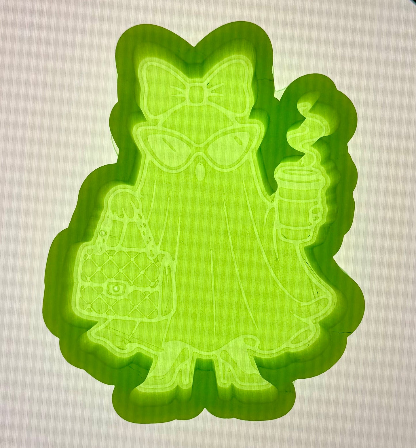 Boujee ghost w handbag  silicone mold