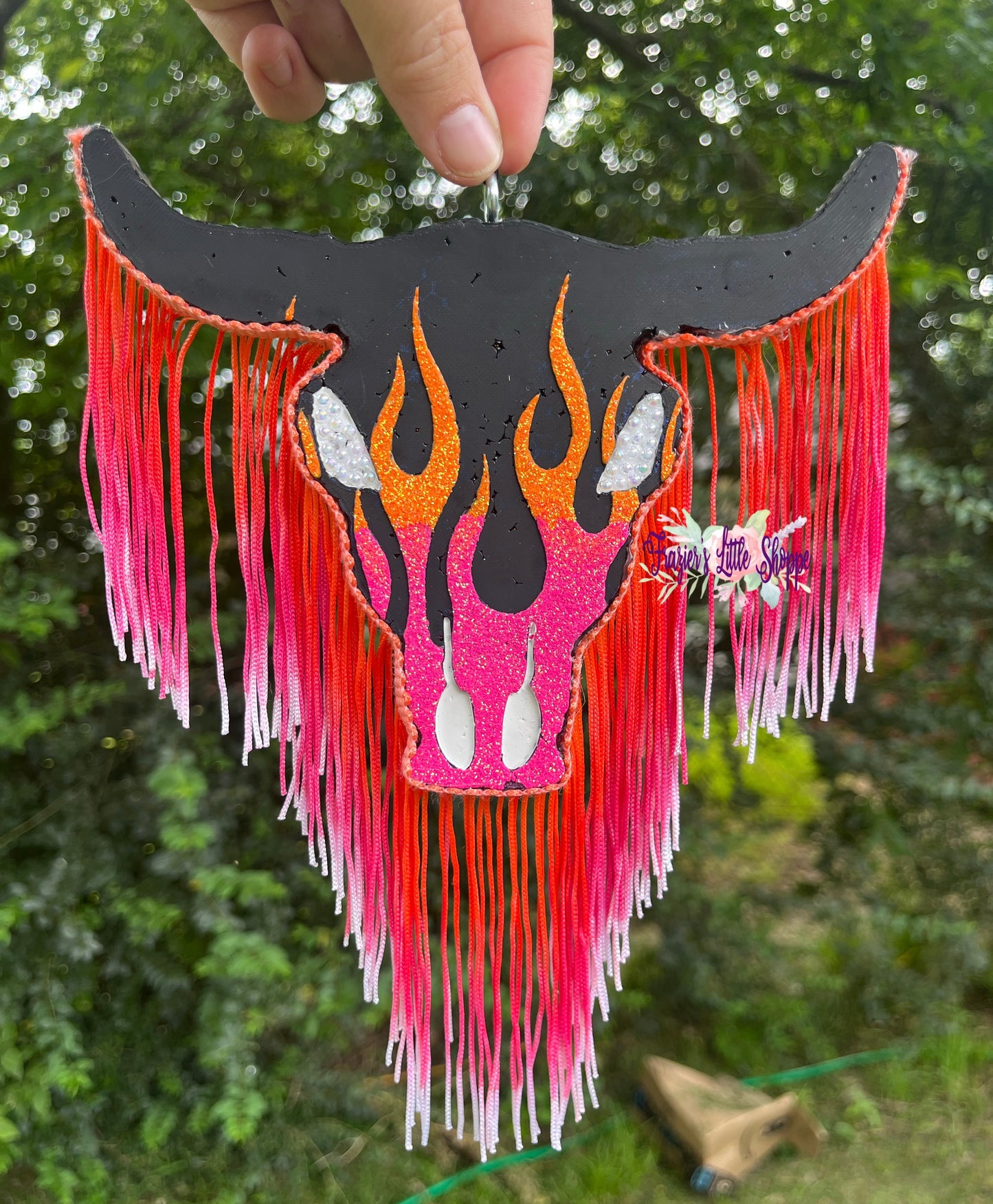 {Flame Bull Skull} Small Medium Large Freshie Sizes