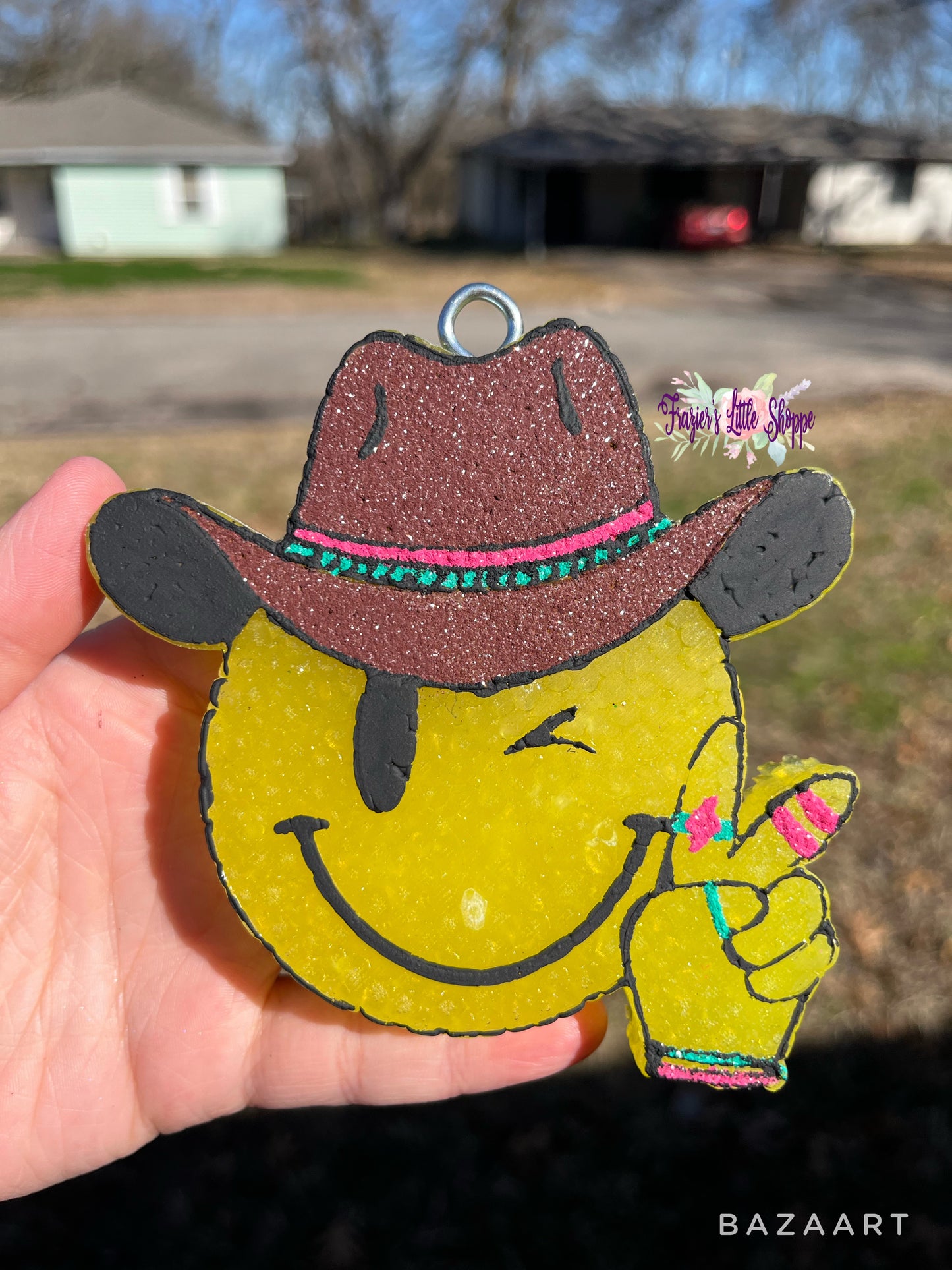 {Smileyface Cowboy} Large Freshie