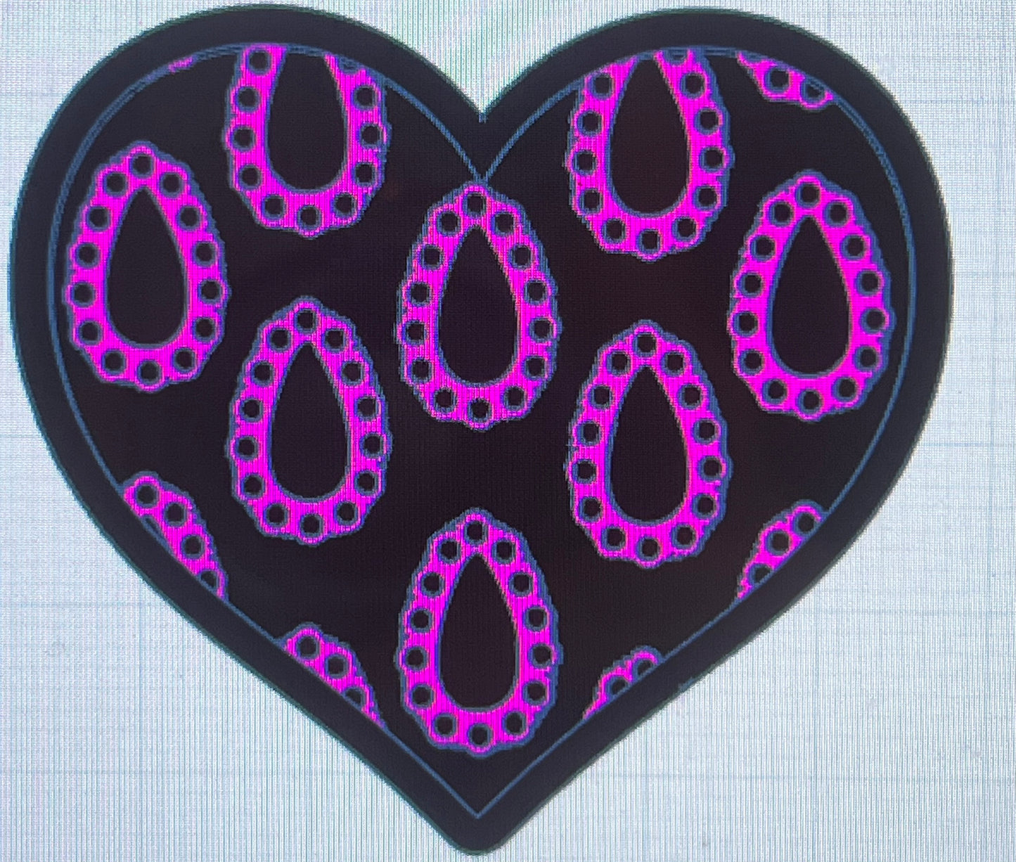 {Med heart w inserts} silicone mold