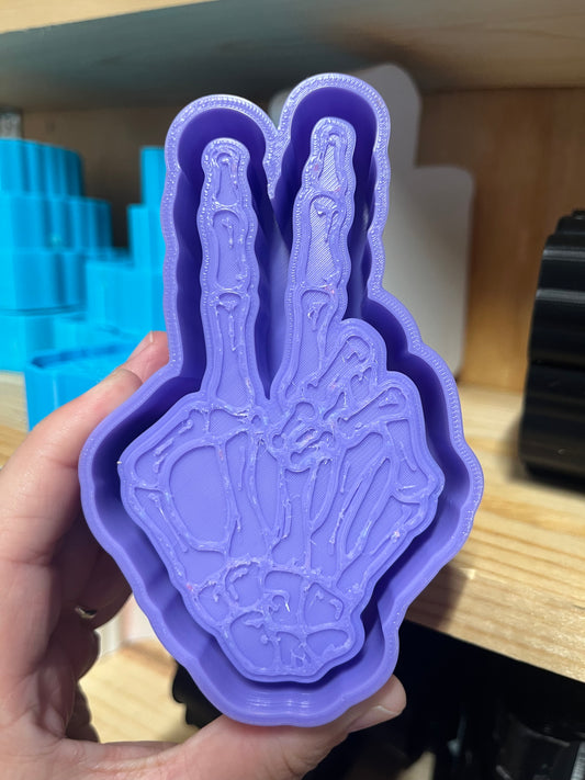 {skeleton peace} Silicone Mold