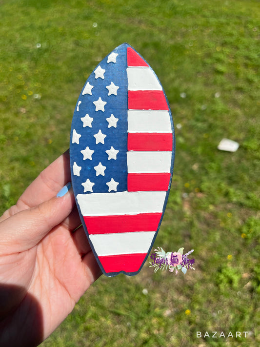 {American Flag Surfboard} Large Freshie