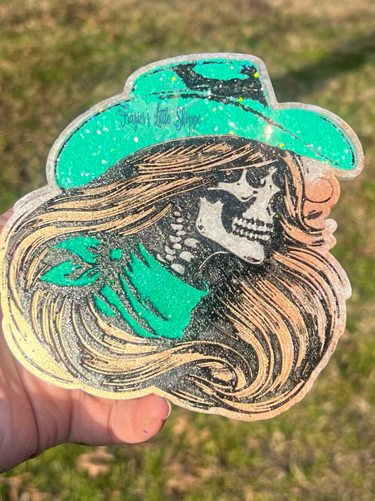 {Skelly Cowgirl 1} Large Freshie