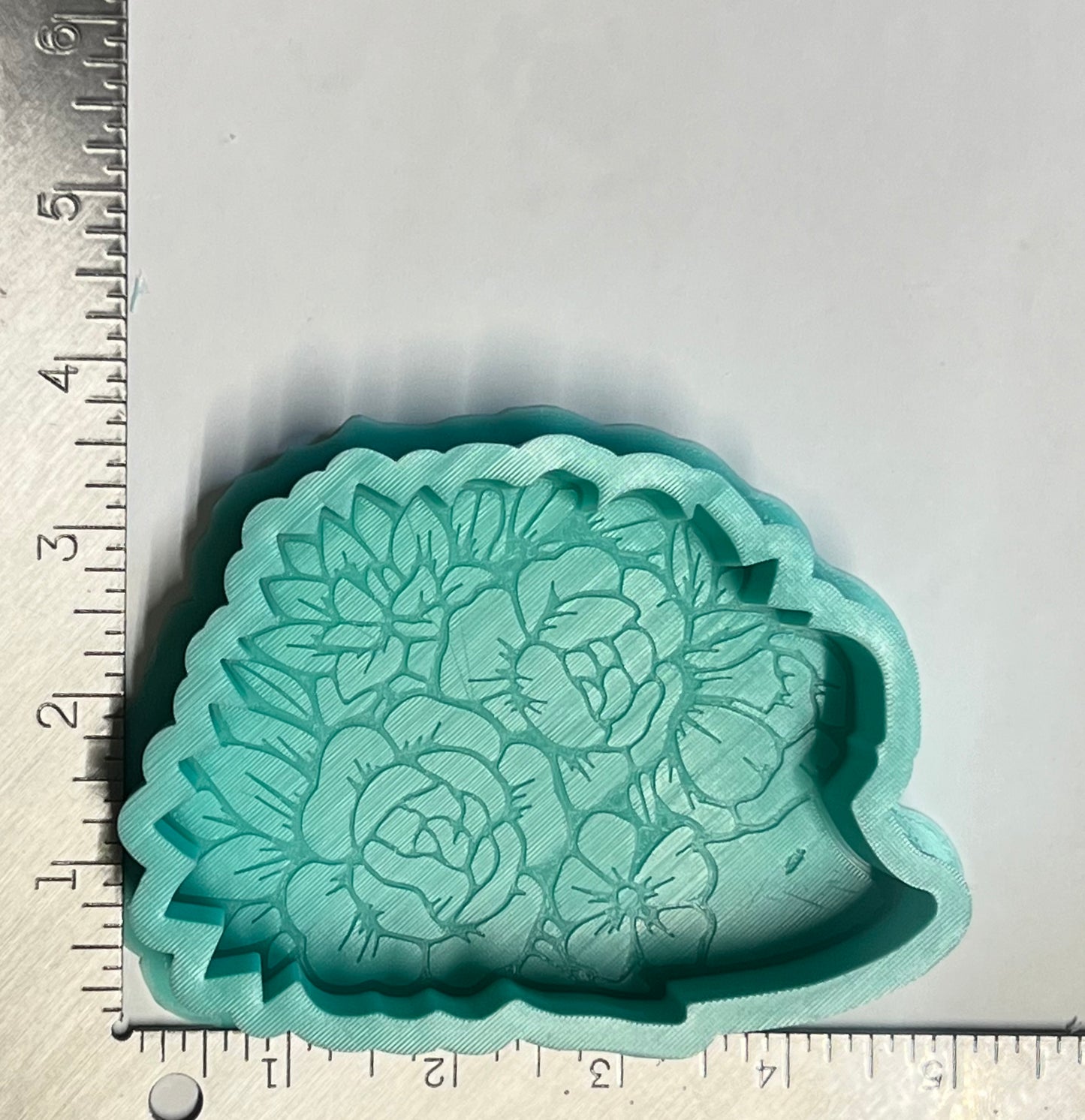 {floral hedgehog} DBD Silicone Mold