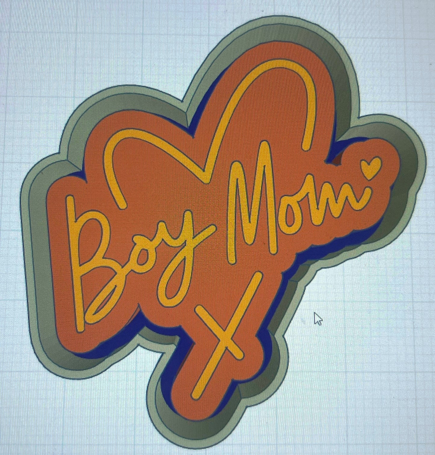 {Boy Mom heart} Silicone Mold