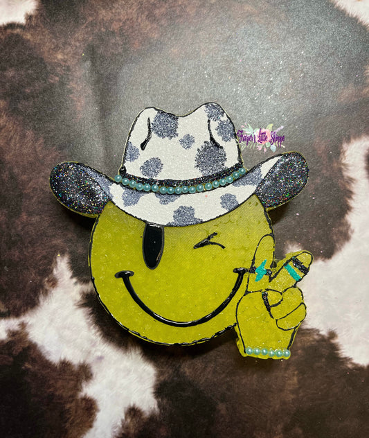 {Smileyface Cowboy} Large Freshie